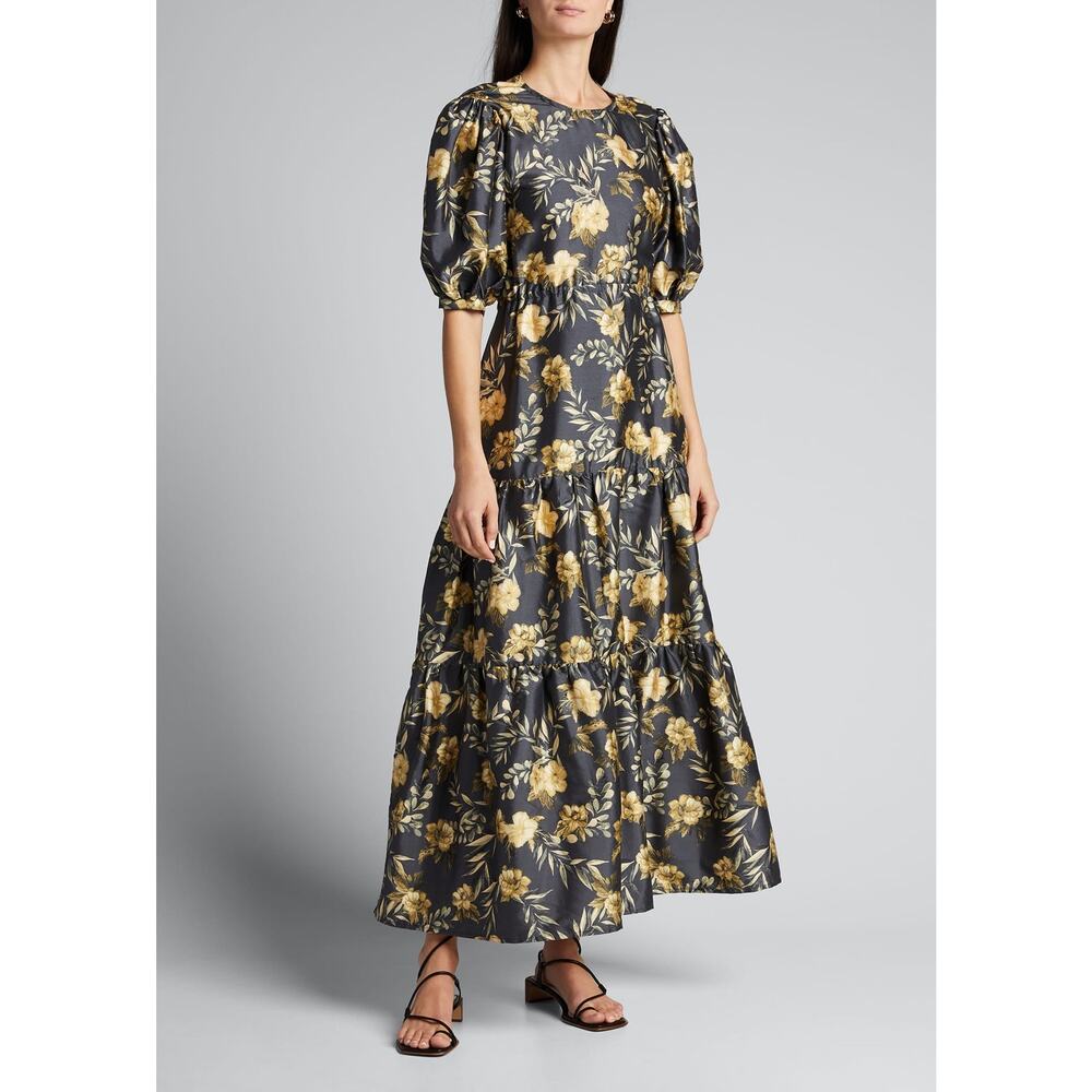 SIR. The Label Carmen Midi Dress Open Back Silk Size 1 Small